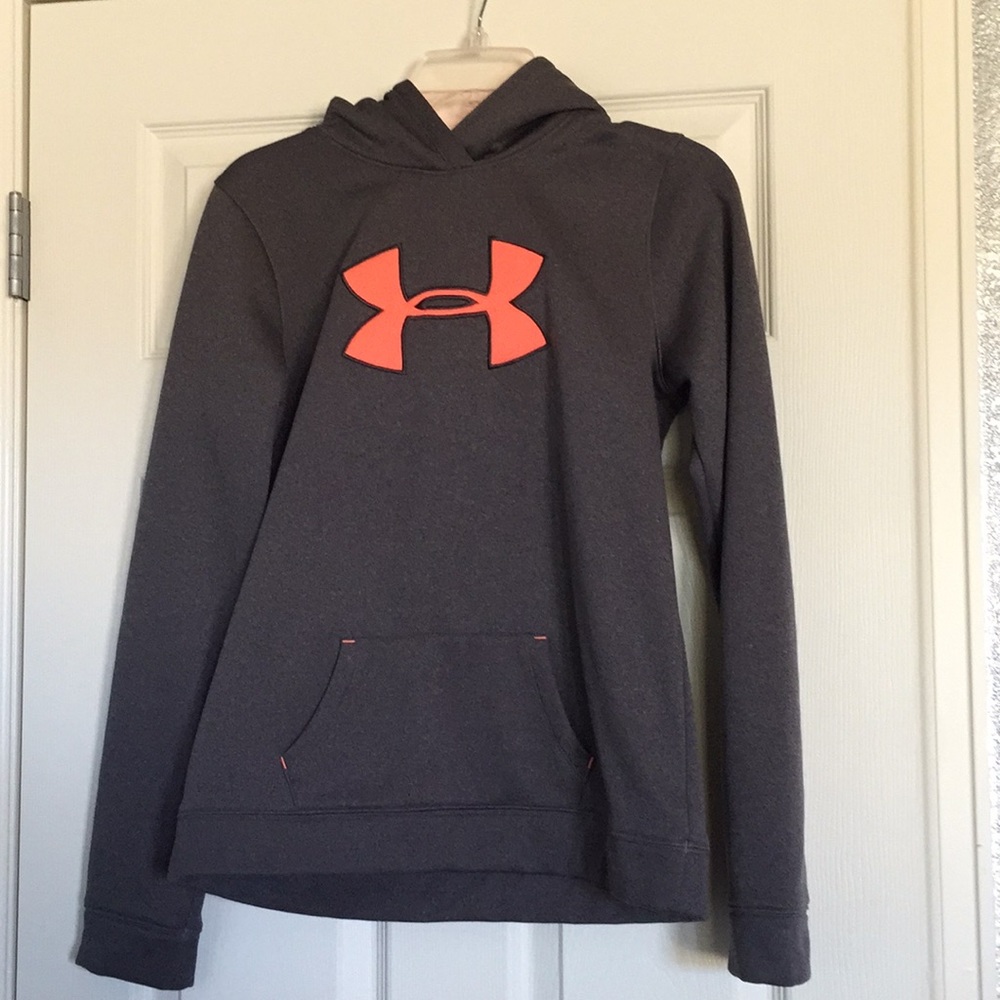 Under Armour gray/peach hoodie